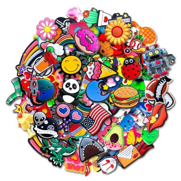 30,50,100Pcs Random Shoe Charms for Clog Decoration, Cute Cartoon Charms Accessories for Gift