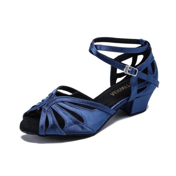 Ballroom Dance Shoes Women Low Heel Latin Salsa Swing Practice Dancing Shoes Comfortable Dance Cuban Heel 1.5inch