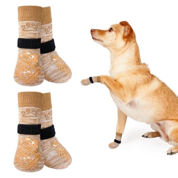 BEAUTYZOO Dog Socks to Prevent Licking Paws, Dog Shoes for Hot Pavement Small Medium Large Senior Dog Booties, Non Slip Dog Boots & Paw Protectors for Hardwood Floors Traction...