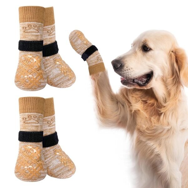 BEAUTYZOO Dog Socks to Prevent Licking Paws, Dog Shoes for Hot Pavement Small Medium Large Senior Dog Booties, Non Slip Dog Boots & Paw Protectors for Hardwood Floors Traction...