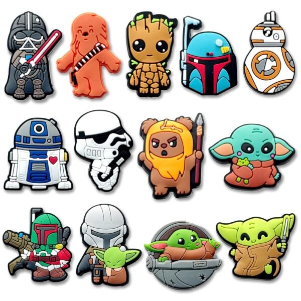 Cartoon Hero Shoe Charms for Croc Clogs Sandals Bracelet Wristband Slippers, Cute Shoe Decoration Charms for Party Favor