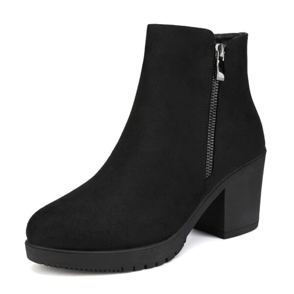 DREAM PAIRS Women's Ankle Boots Chunky Heel Platform Fall Heeled Short Booties Shoes