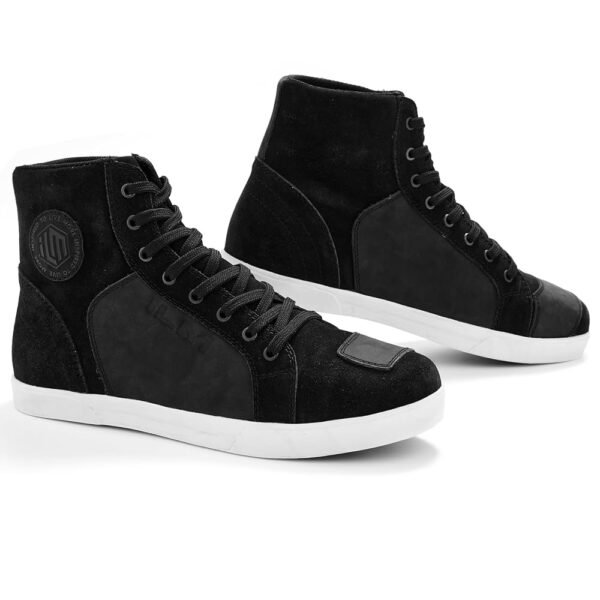 ILM Motorcycle Riding Shoes for Men Women Waterproof Anti-Slip Leather Reinforced Street Shoes Model UB207
