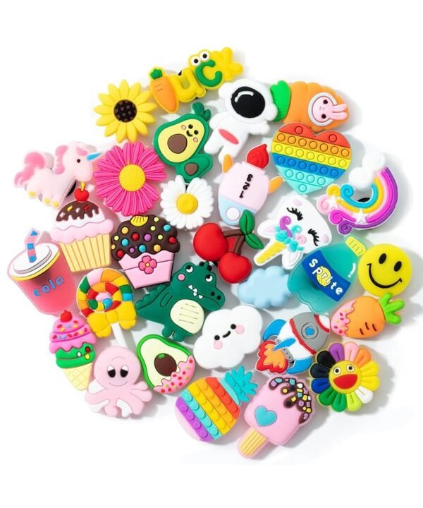 Mr. Pen- Different Charms, 30, 50, 60 Pcs, PVC Random Different Charms, Decoration Charms for Decoration