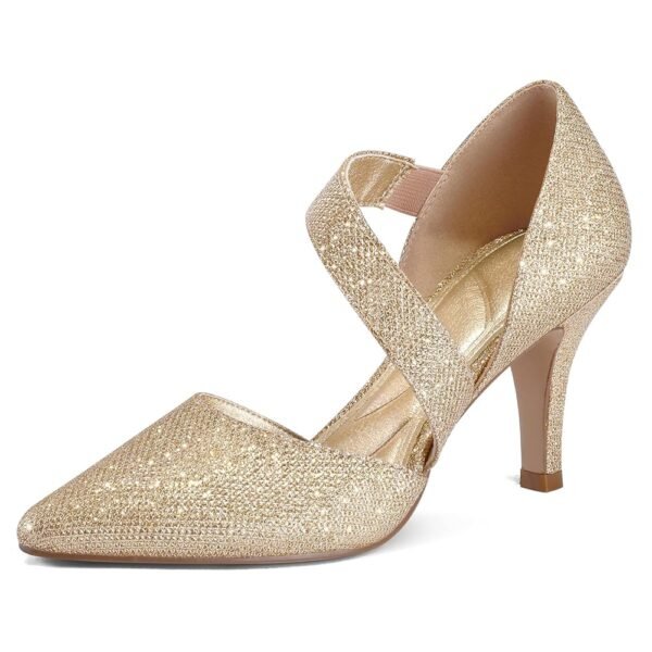 mysoft Women's Pointed Toe Low Stiletto Heel Dress Pumps Shoes - Available in Wide Sizes