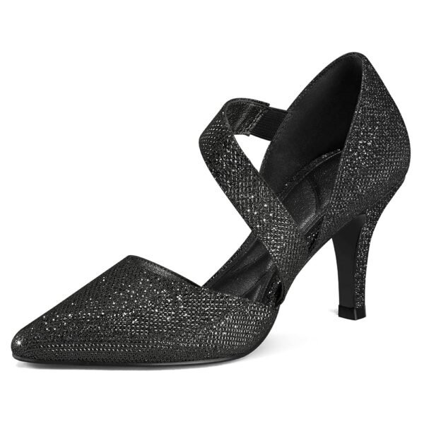 mysoft Women's Pointed Toe Low Stiletto Heel Dress Pumps Shoes - Available in Wide Sizes