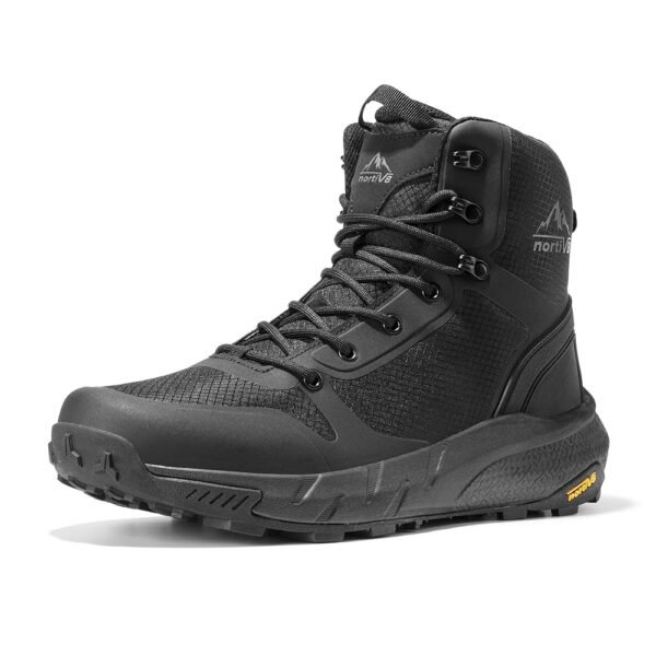NORTIV 8 Men's Military Tactical Boot Lightweight Comfortable Boots for Work All Day Side Zipper Motorcycle Combat Hiking Boots 8 Inches