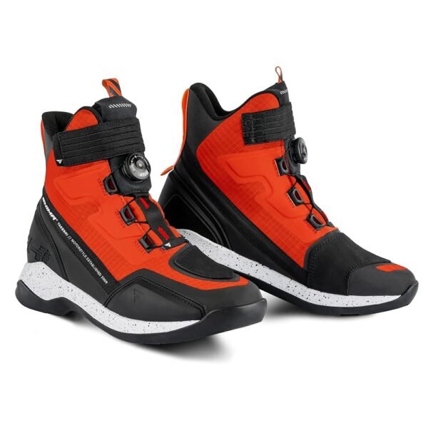 SHIMA TAKESHI VENT, Motorcycle Shoes for Men - Breathable, Reinforced Street Riding Shoes with ATOP Closure System, Ankle Support, Anti-Slip Sole, Gear Pad (Red, 10.5)