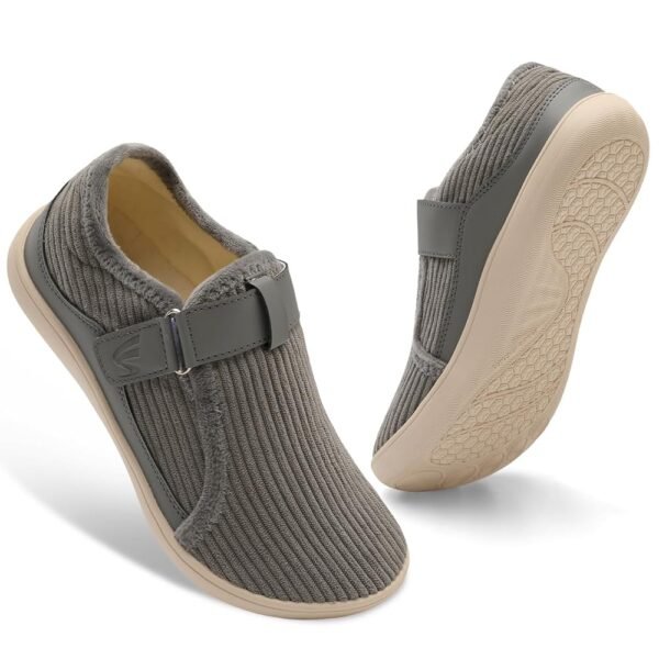 Spesoul Wide Womens Slippers Adjustable House Shoes Indoor Outdoor Barefoot Slippers Cozy Walking Shoes Swollen Edema Diabetic Shoes