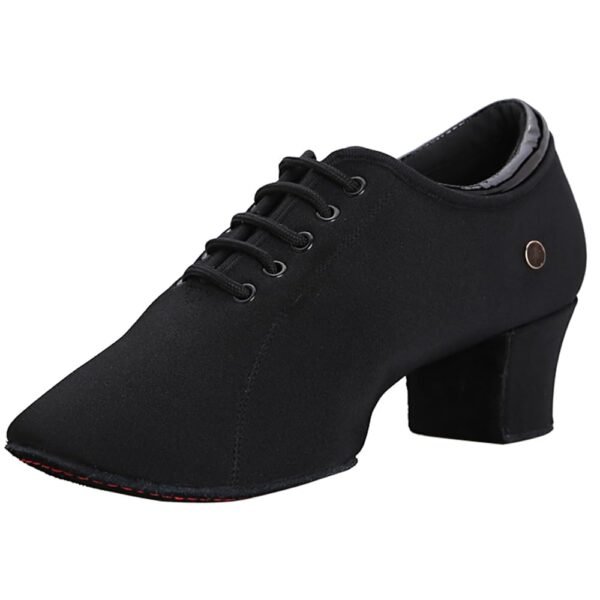 Women's Ballroom Dance Shoes Lace-up Closed Toe Suede Sole Professional Modern Salsa Latin Teaching Practice Performance Dance Shoes