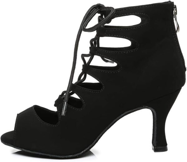 Women's Open Toe Ankle Latin Dance Boots Salsa Ballrooom Performence Practice Party Dance Shoes,YCL456
