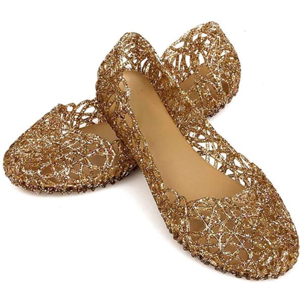 Womens Sandals Flat Jelly Shoes Slip On Hollow Out Loafers… - Image 4