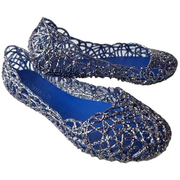 Womens Sandals Flat Jelly Shoes Slip On Hollow Out Loafers… - Image 6