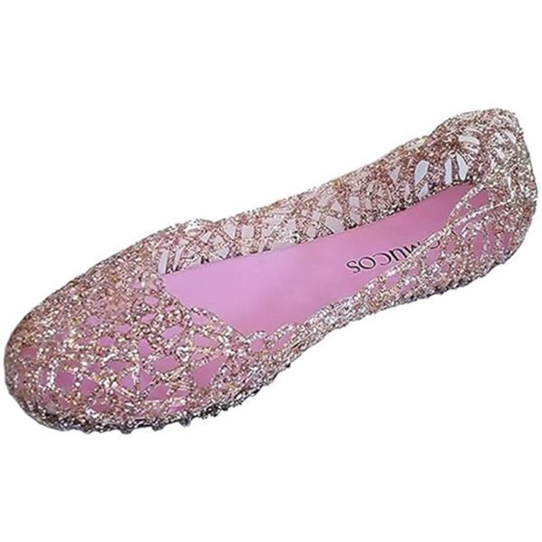 Womens Sandals Flat Jelly Shoes Slip On Hollow Out Loafers… - Image 9